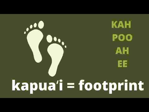How do you say “footprint” in Hawai’ian?